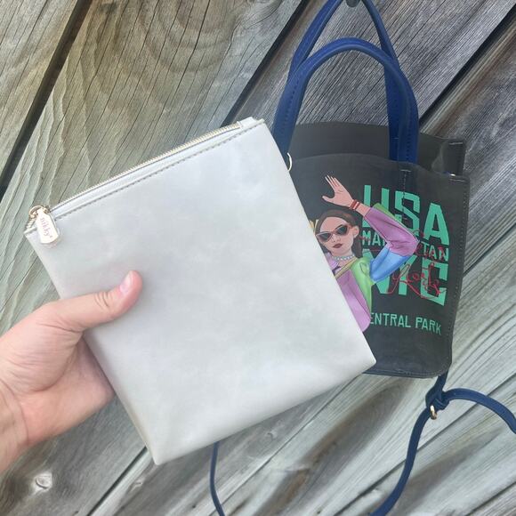 Nikky by Nicole Lee New York Crossbody Bag w/ Charm & Removable Pouch | HTF GUC - Picture 6 of 10